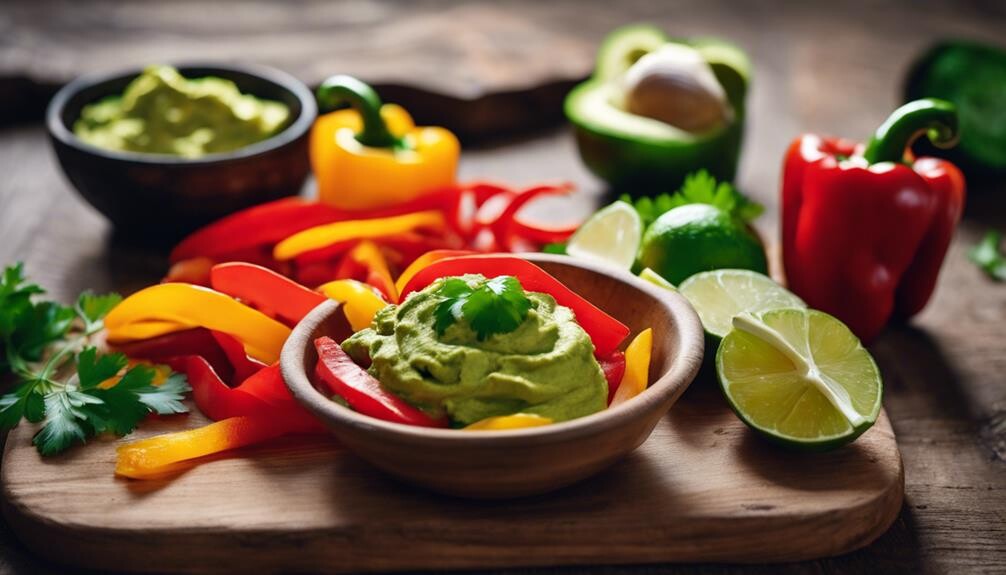 colorful bell pepper strips