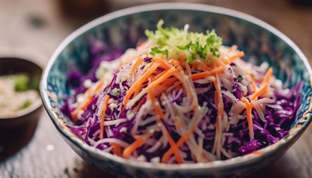 colorful japanese inspired coleslaw recipe