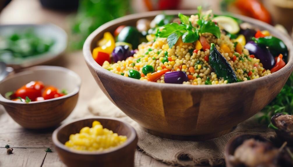 colorful mediterranean couscous dish