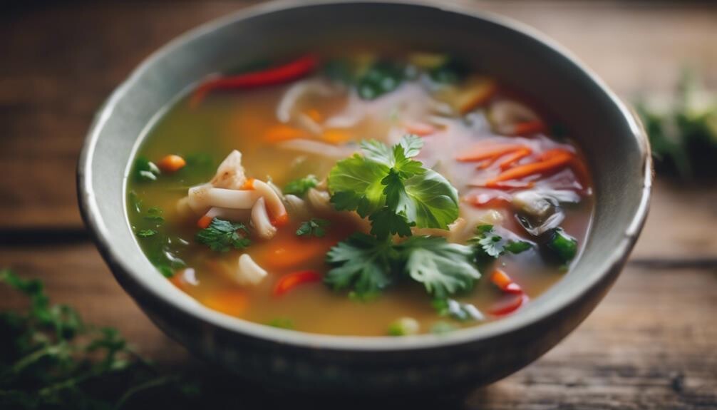 colorful spicy nutritious soup