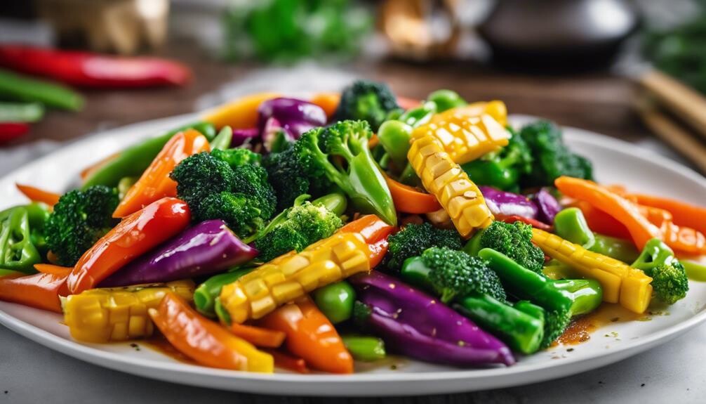 colorful vegetable stir fry dish
