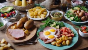 complement ham and eggs