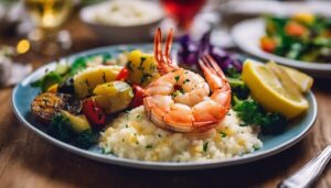 complementing baked stuffed shrimp