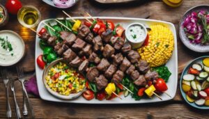 complementing beef skewers with sides