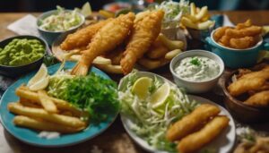 complementing fish and chips