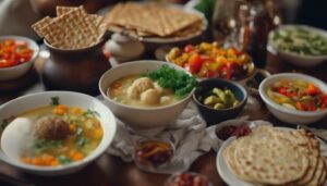 complementing matzo ball soup