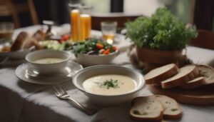 complementing potato leek soup