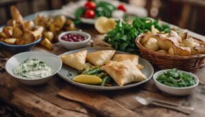 complementing spanakopita with sides