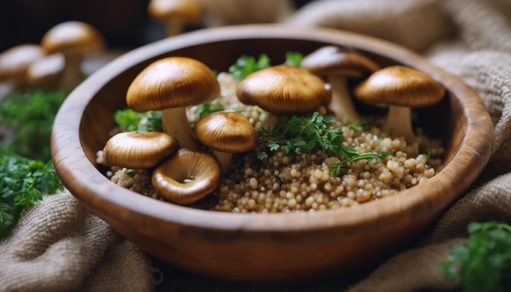 cooked mushrooms in butter