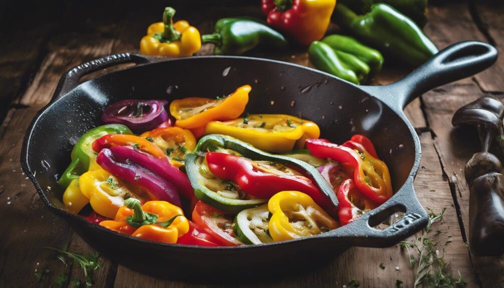 cooked vegetables in pan