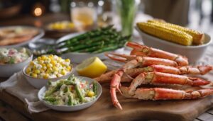 crablegs and delicious sides