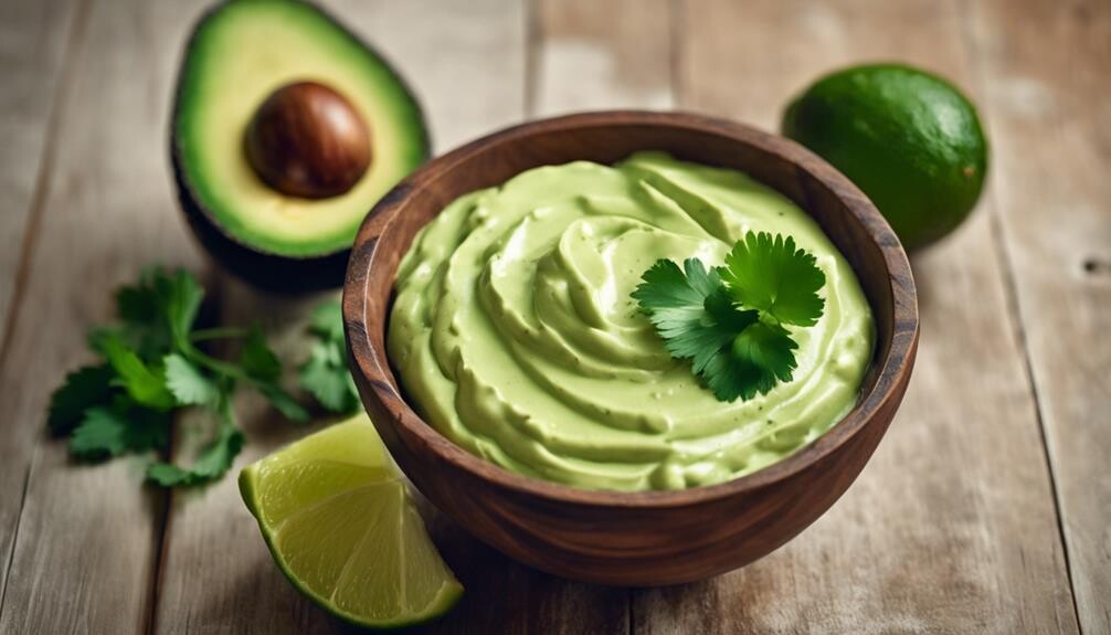 creamy lime avocado sauce