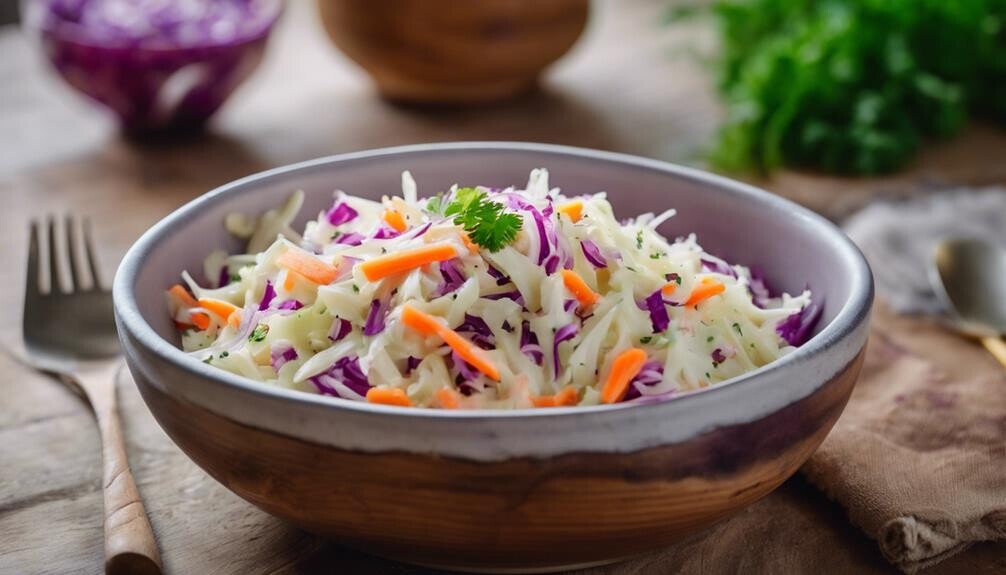 crunchy cabbage and carrots