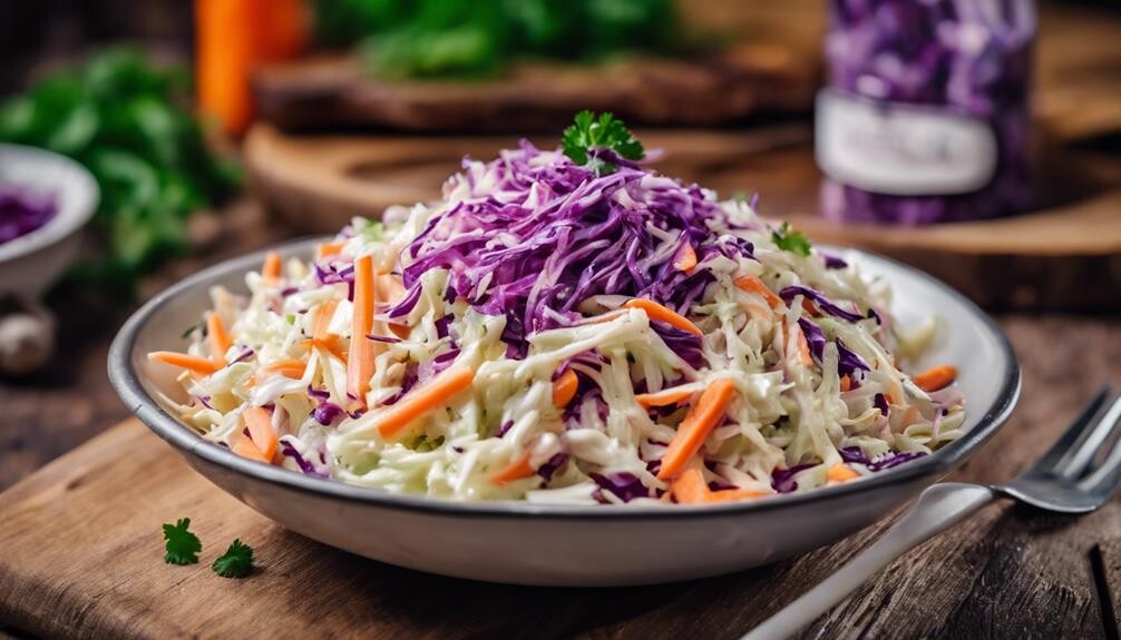 crunchy cabbage and carrots