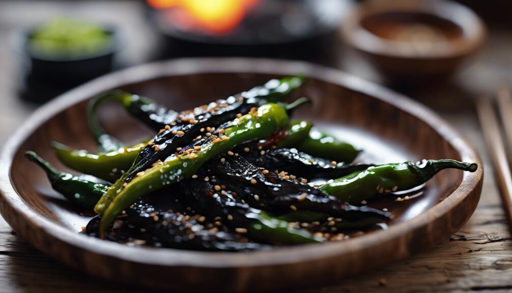 delicate japanese chili peppers