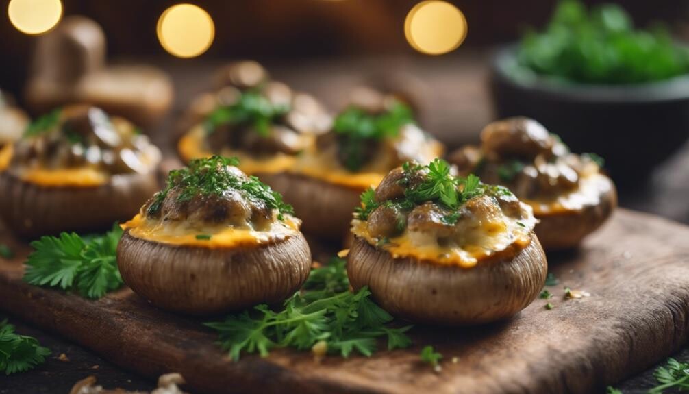 delicious appetizer with mushrooms