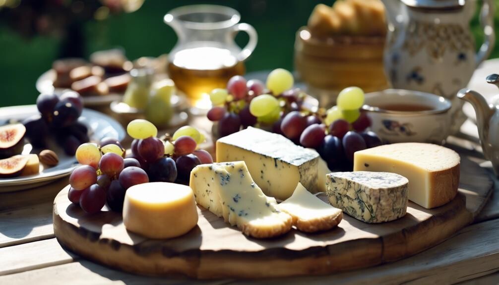 delicious assortment of cheeses