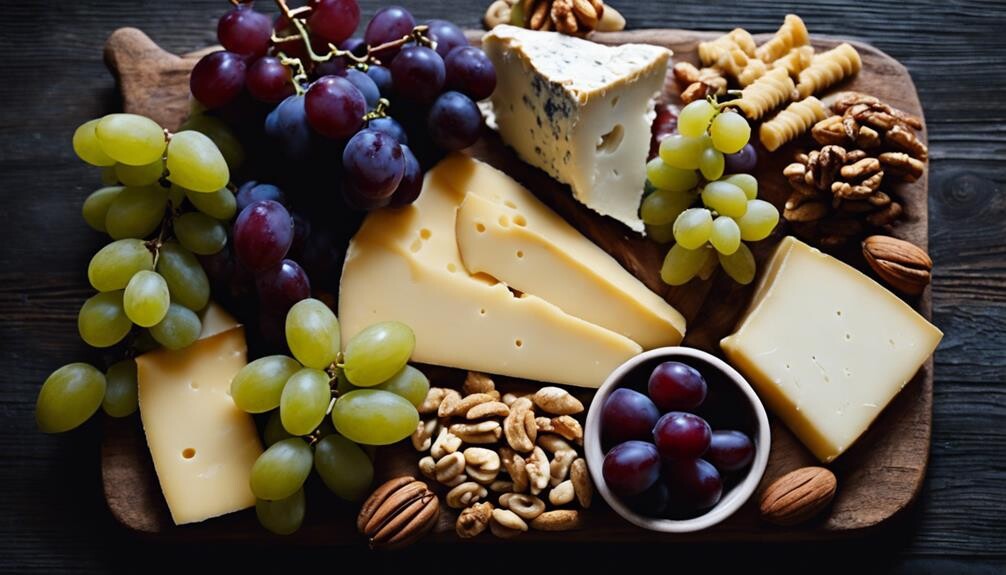 delicious cheese plate assortment