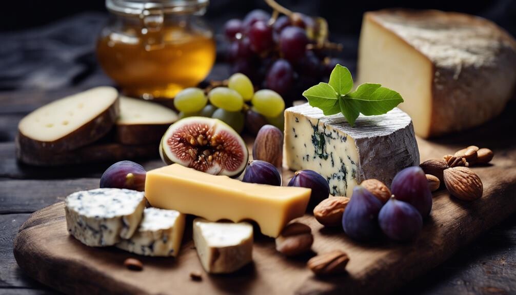 delicious cheese platter served