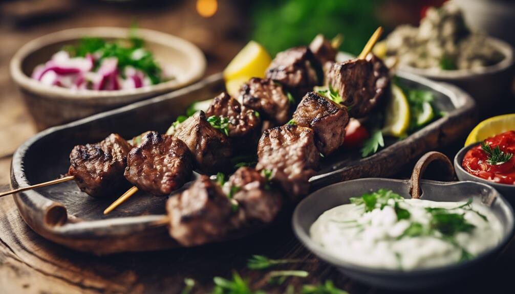 delicious grilled lamb skewers