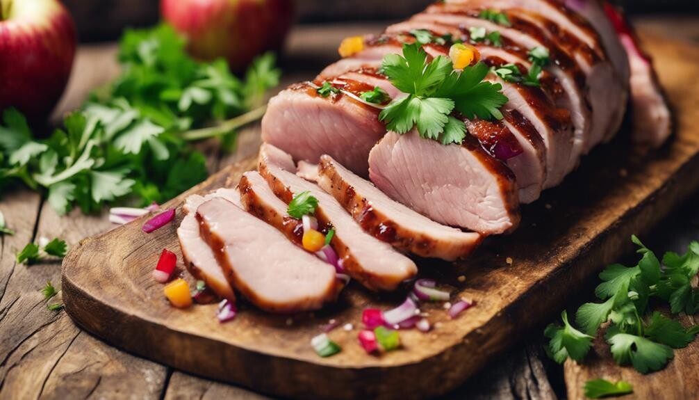 delicious juicy roasted pork