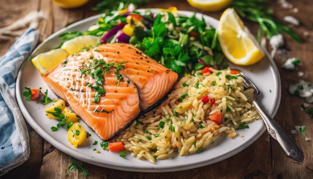 delicious salmon with herbs