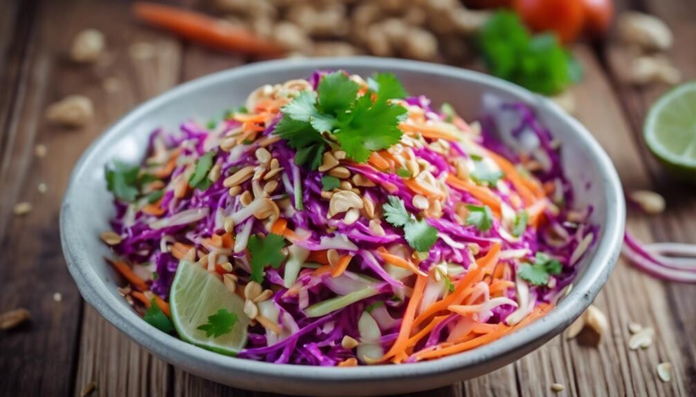 delicious thai inspired cabbage salad