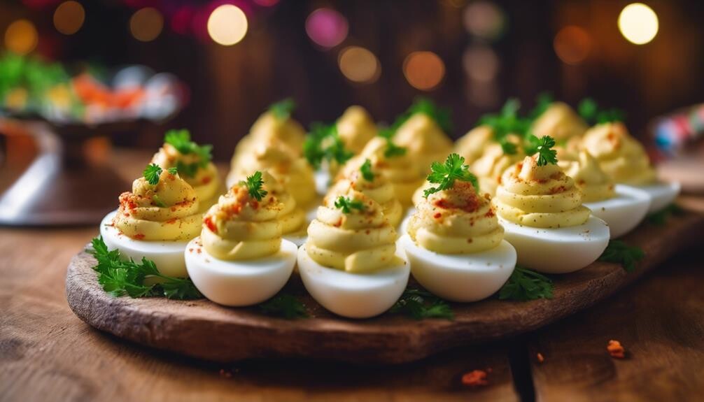 egg based appetizer with filling