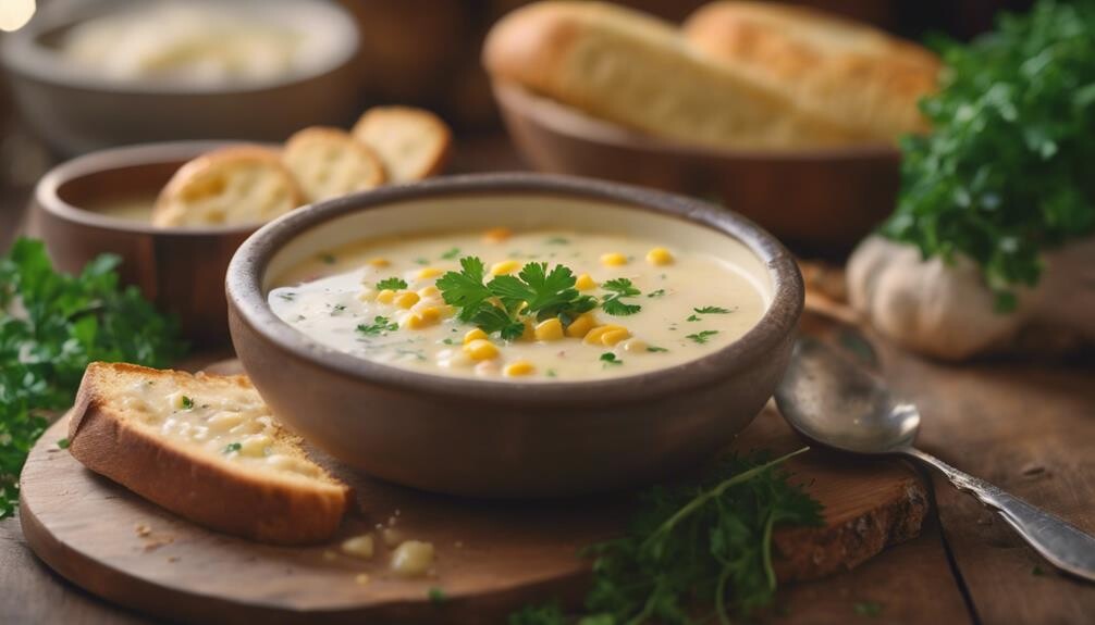 enjoying delicious garlic bread
