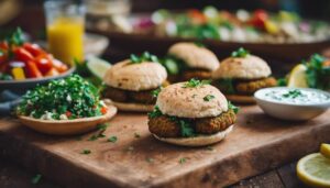 falafel burger side dishes