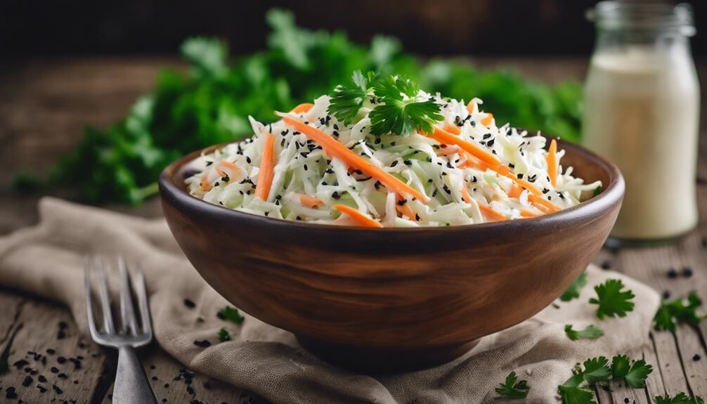 fresh and tangy coleslaw