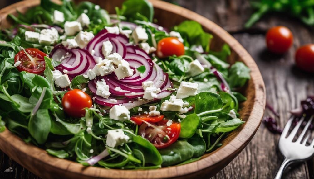 fresh garden greens tossed