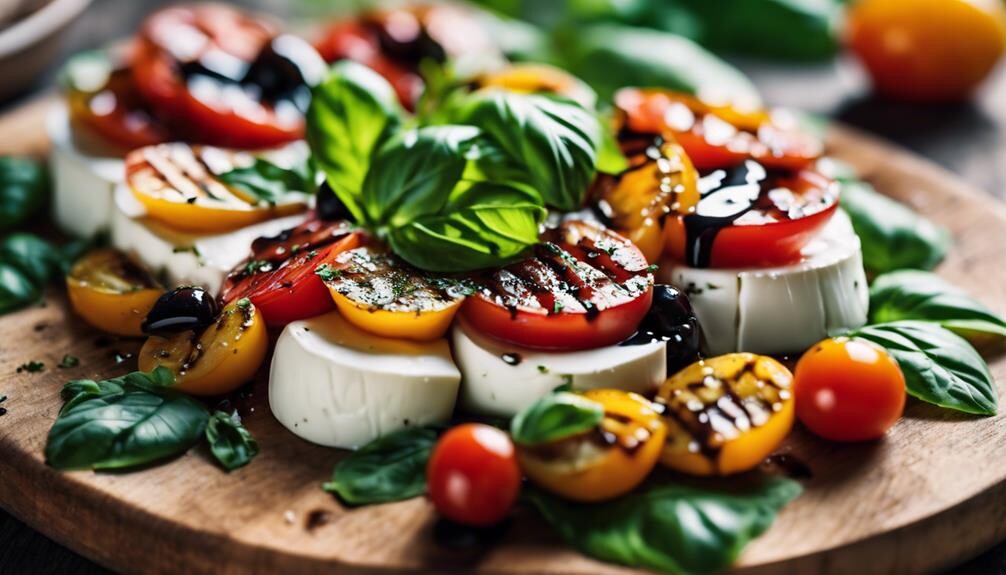 fresh mozzarella tomatoes basil