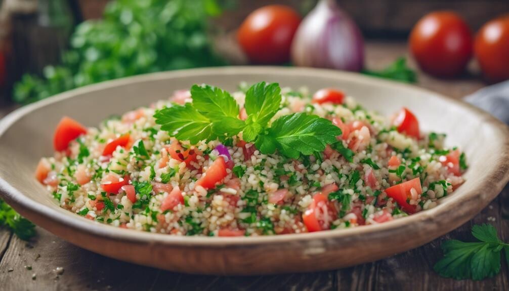 fresh parsley and bulgur