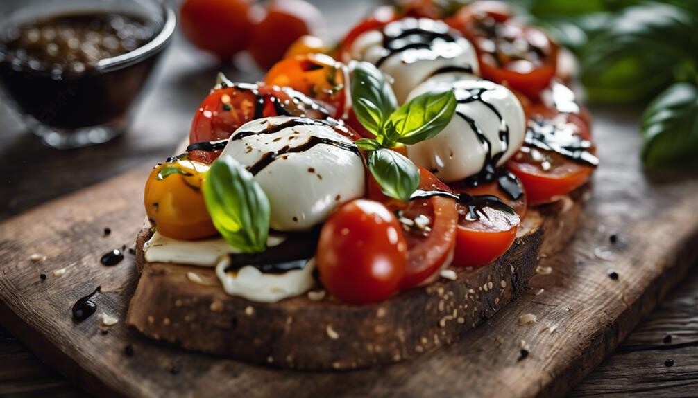 fresh tomato and mozzarella