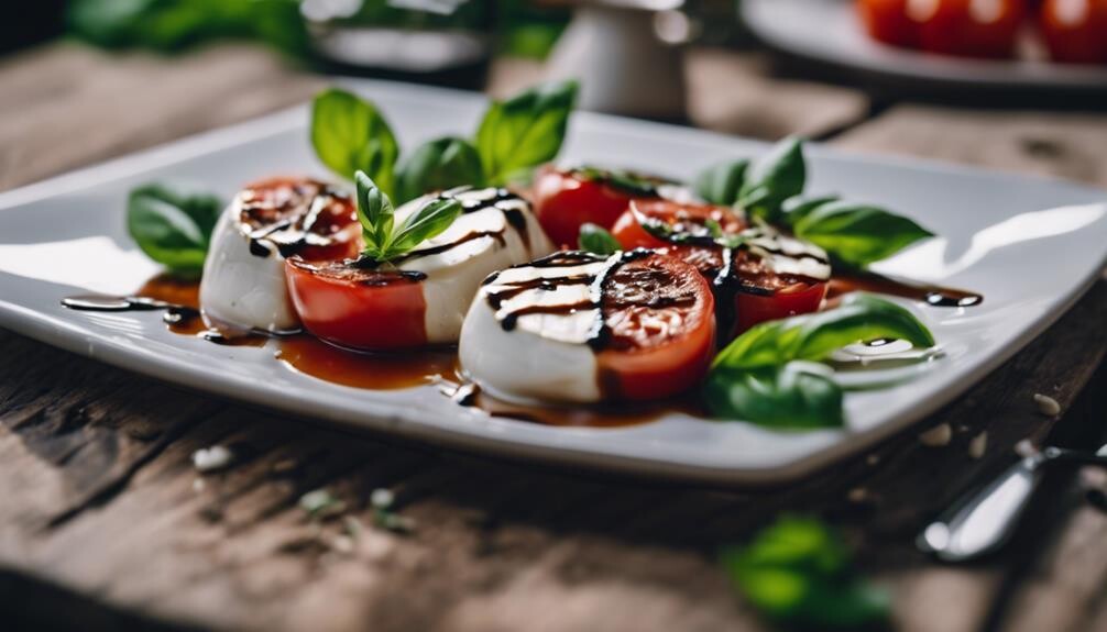 fresh tomatoes and mozzarella