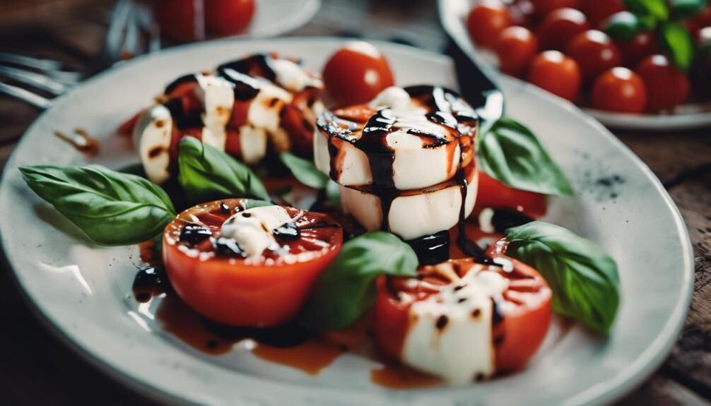 fresh tomatoes and mozzarella
