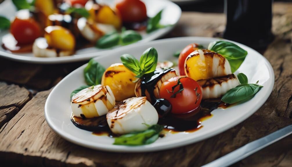 fresh tomatoes and mozzarella