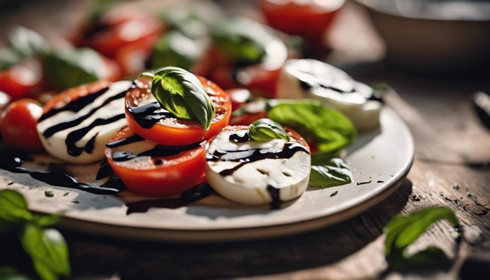 fresh tomatoes and mozzarella