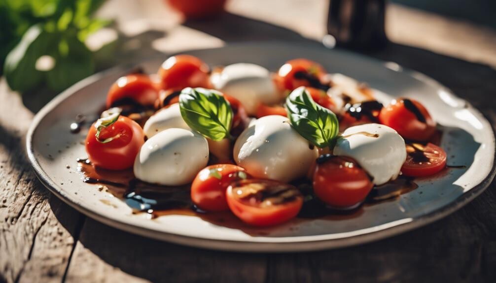 fresh tomatoes mozzarella basil
