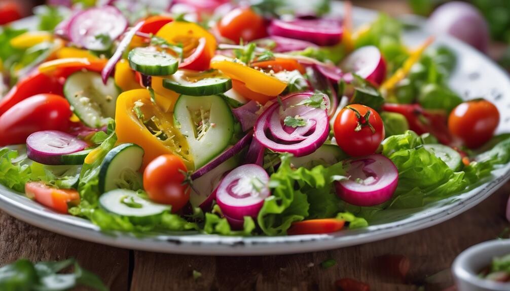 fresh vegetables and herbs