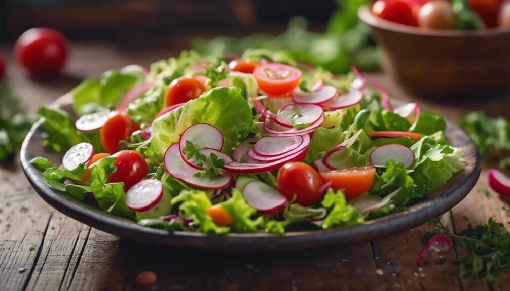 fresh vegetables and herbs