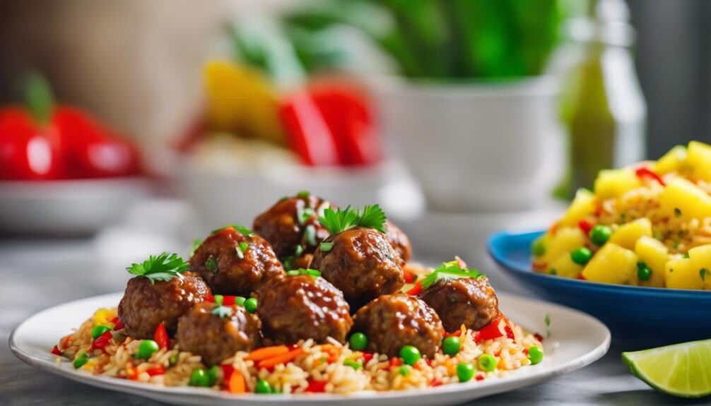 fusion dish with pineapple