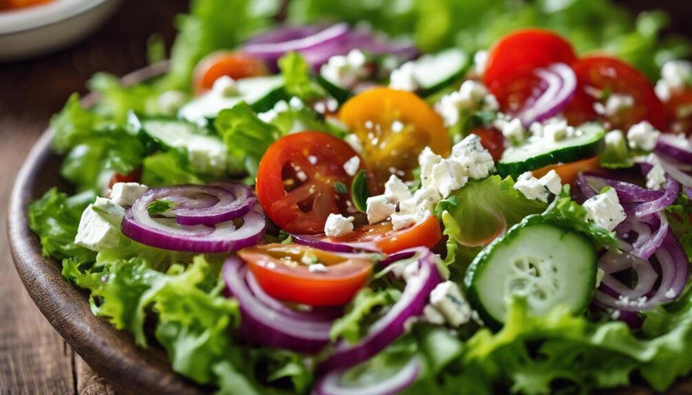 garden produce in salad