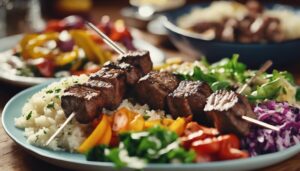 grilled steak kebab sides