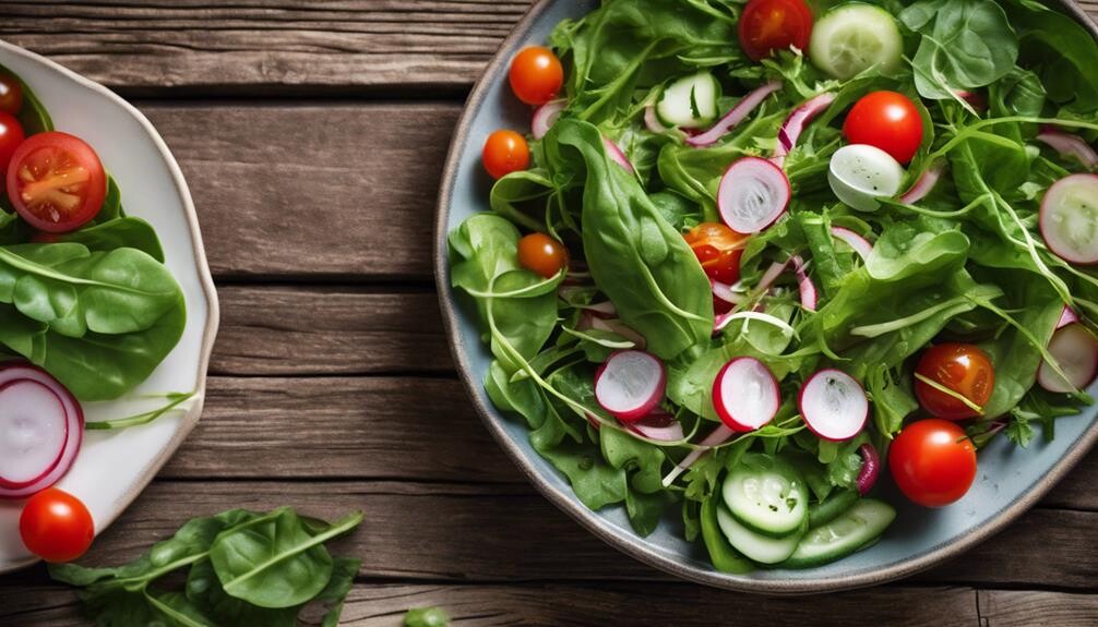 healthy combination of greens