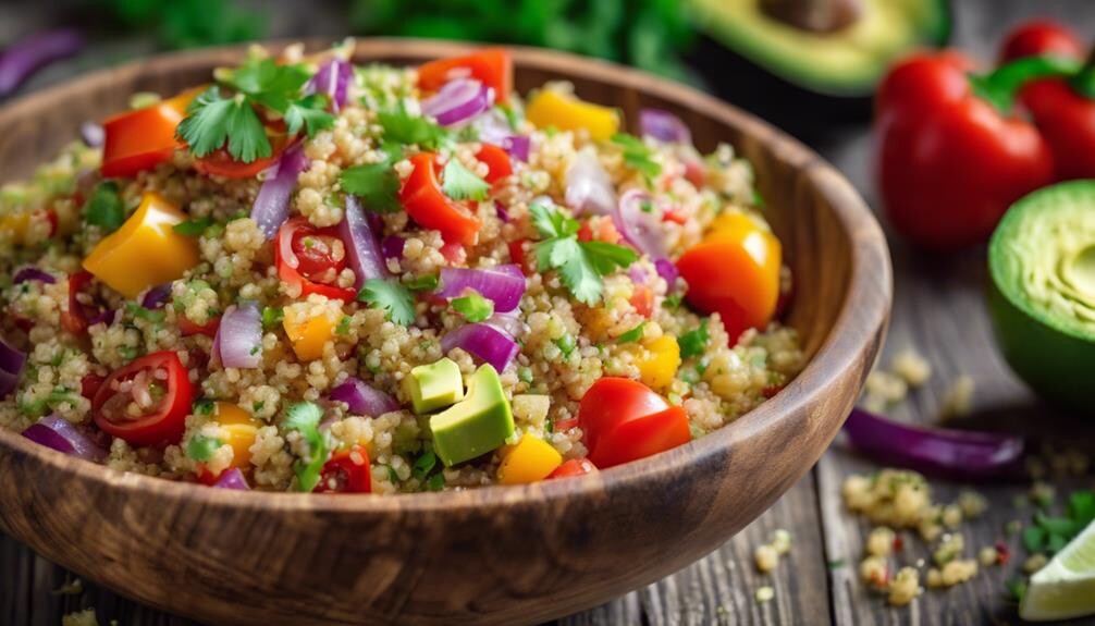 healthy grain and greens