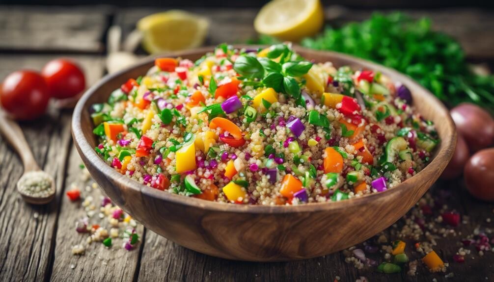 healthy grain and vegetables