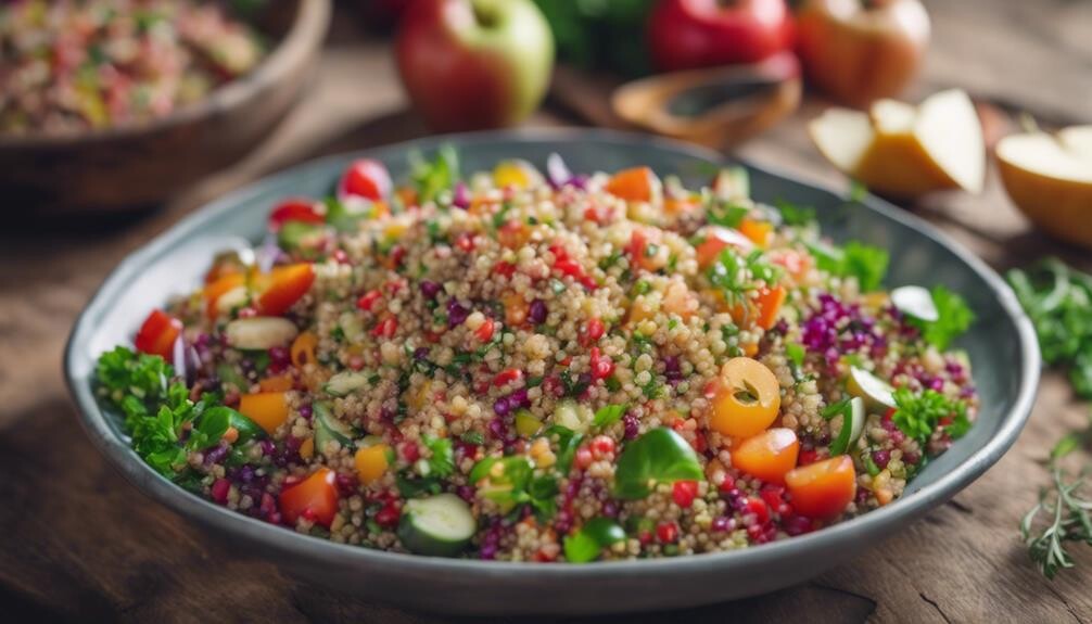 healthy grain and vegetables