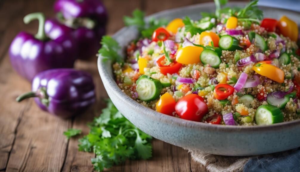 healthy grain and veggies